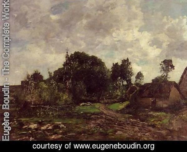 Eugène Boudin - Breton Landscape