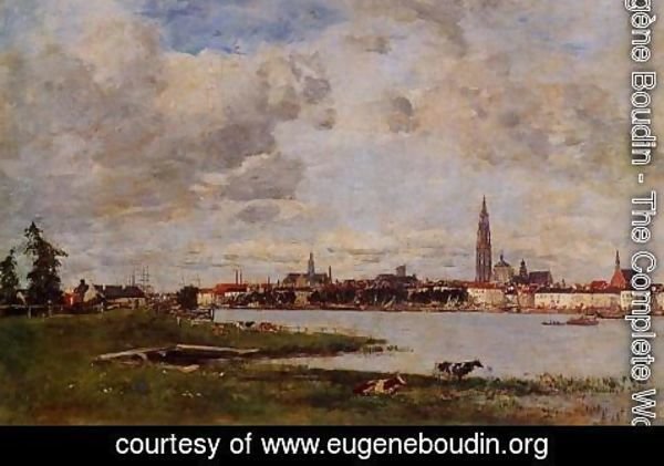 Eugène Boudin - Anvers, la tete de Flanders
