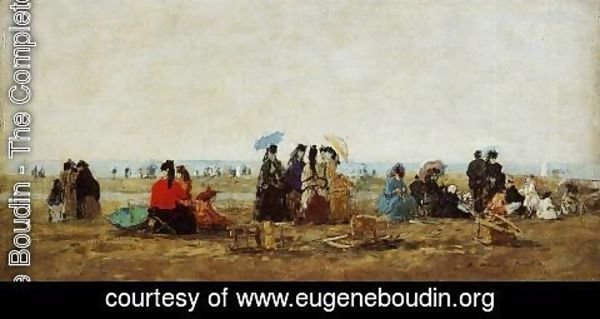 Eugène Boudin - The Beach at Trouville VI