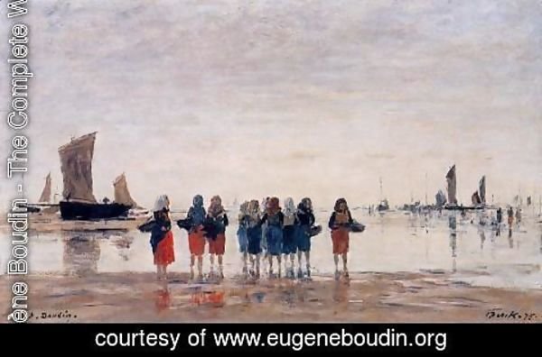 Eugène Boudin - Fisherwomen at Berck