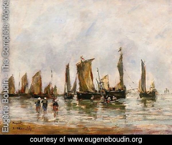 Eugène Boudin - Fishing Boats at Berck