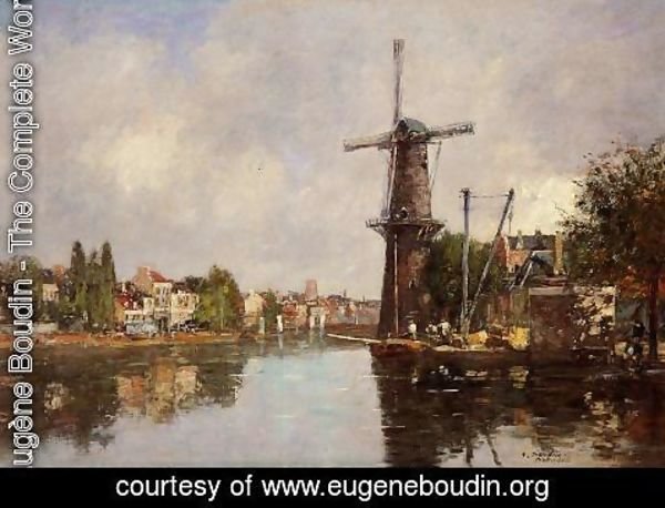 Eugène Boudin - View of Rotterdam