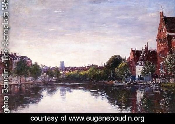 Eugène Boudin - Rotterdam, a Corner of the Basin