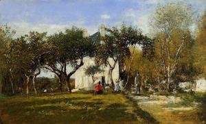 Eugène Boudin - Fervaques, Garden and House of Monsieur Jacuette