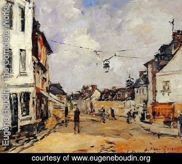 Eugène Boudin - Fervaques, the Main Street