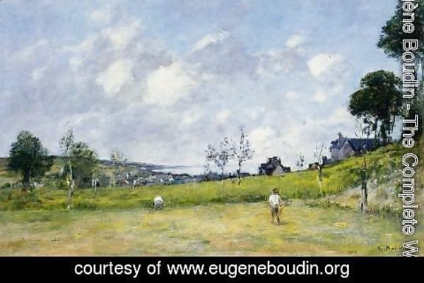 Eugène Boudin - The Harvest near Trouville