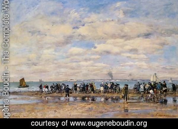Eugène Boudin - Trouville, the Beach at Low Tide