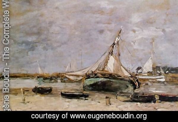 Eugène Boudin - Trouville, the Jettys, Low Tide