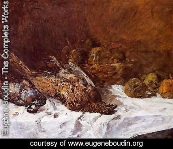 Eugène Boudin - Still Life with Fowl
