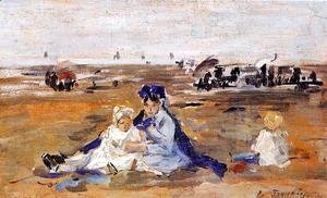 Eugène Boudin - A Nanny on the Beach