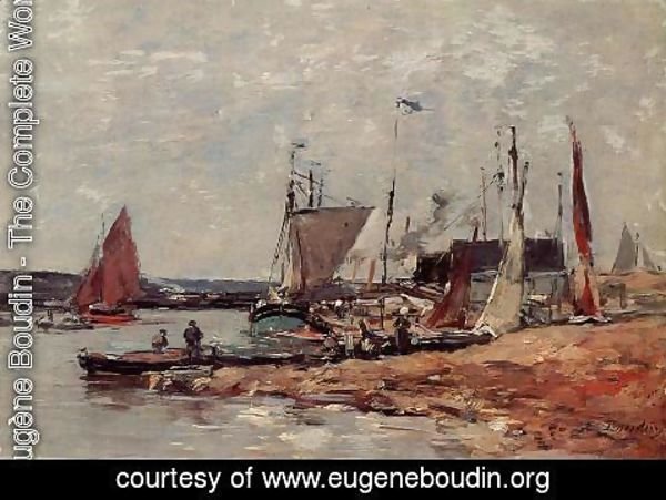 Eugène Boudin - Trouville, the Port