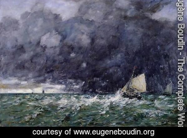 Eugène Boudin - Rough Seas