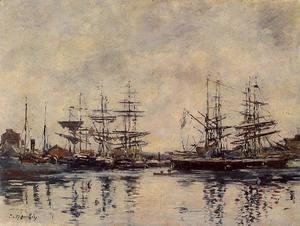 Eugène Boudin - Deauville, the Harbor