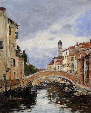 Eugène Boudin - Small Canal in Venice