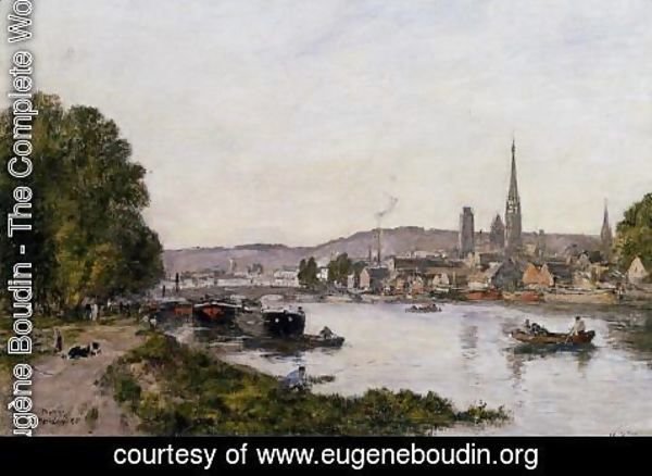 Eugène Boudin - Rouen, View over the River Seine