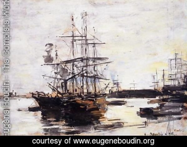 Eugène Boudin - Vessel at Anchor outside of Venice