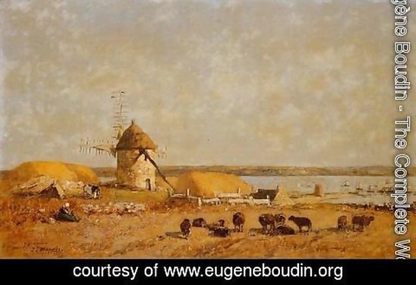 Eugène Boudin - View from the Camaret Heights