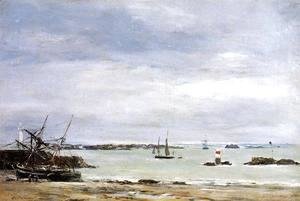 Eugène Boudin - Portreiux, the Port at Low Tide