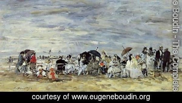 Eugène Boudin - Trouville Beach Scene