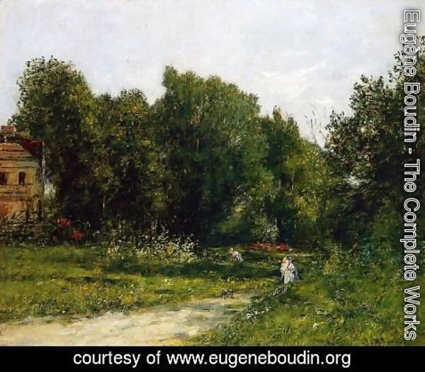 Eugène Boudin - Le Parc Cordieres a Trouville