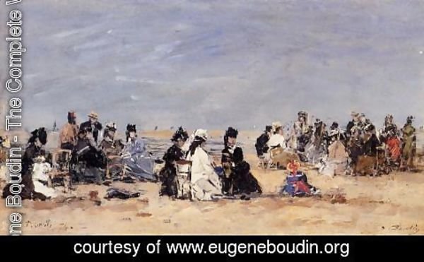 Eugène Boudin - Trouville, Beach Scene XI