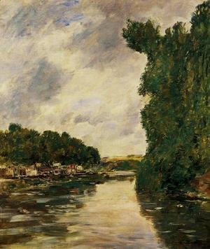 Eugène Boudin - A River near d'Abbeville