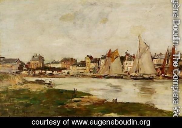 Eugène Boudin - View of the Port of Trouville, High Tide