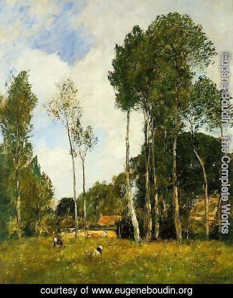 Eugène Boudin - Oiseme Landscape, near Chartres