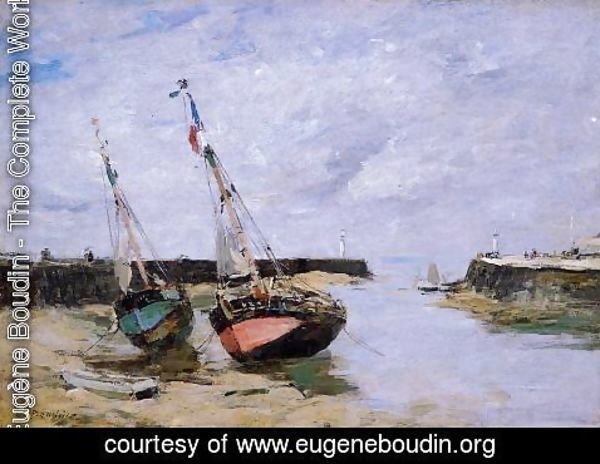 Eugène Boudin - Trouville, the Jettys, Low Tide V