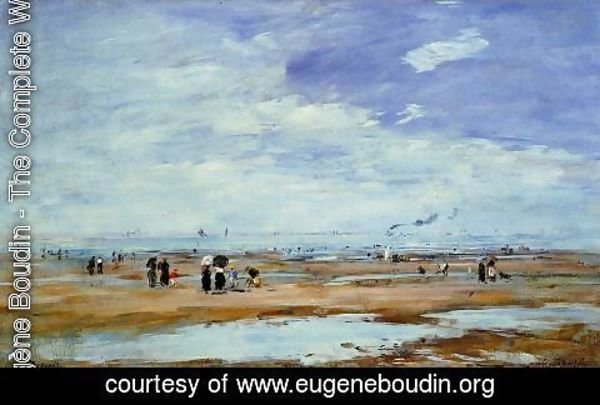 Eugène Boudin - Deauville, the Beach, Low Tide