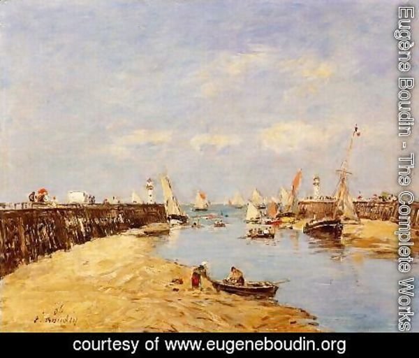 Eugène Boudin - Trouville, the Jettys, Low Tide VI