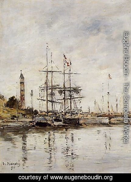Eugène Boudin - The Harbor at Deauville