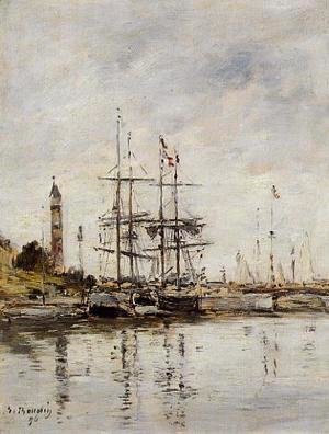 Eugène Boudin - The Harbor at Deauville