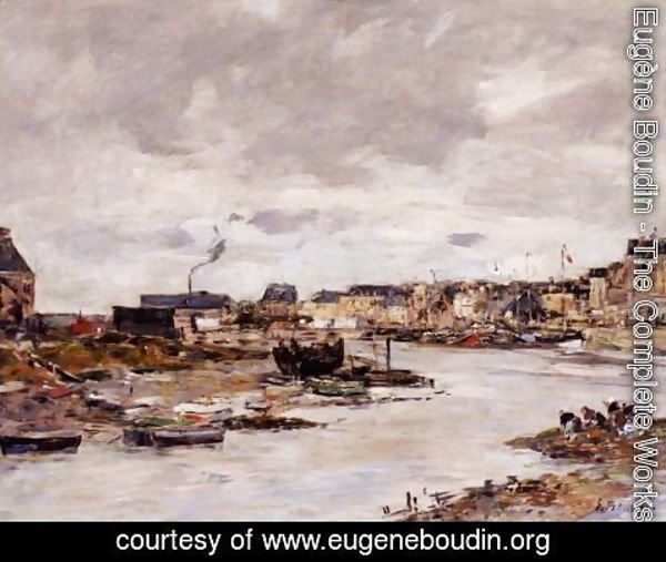 Eugène Boudin - The Inner Port of Trouville at Low Tide