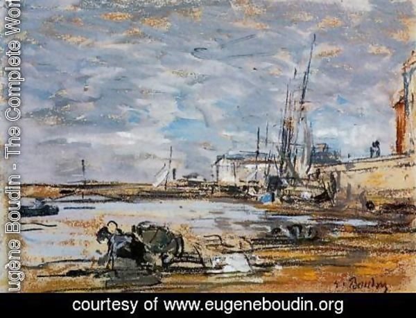 Eugène Boudin - Port at Low Tide