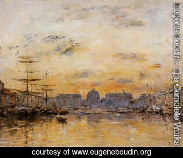 Eugène Boudin - The Commerce Basin, Le Havre