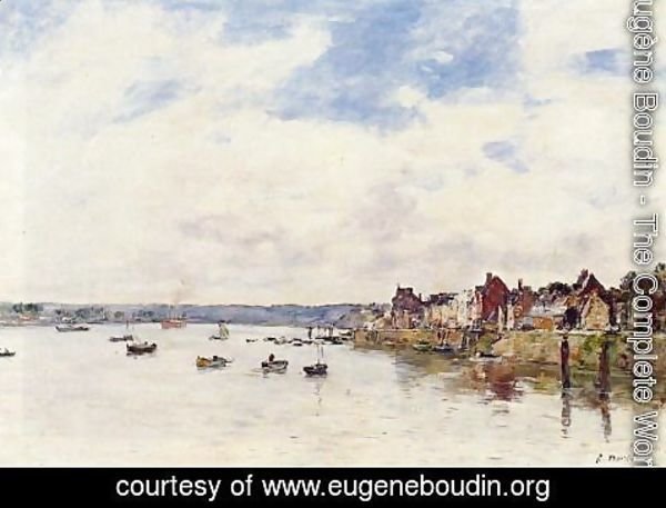 Eugène Boudin - The Seine at Quillebeuf