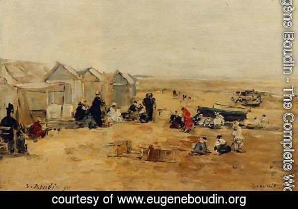 Eugène Boudin - Deauville: Beach Scene