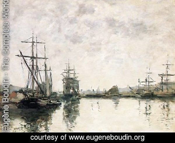 Eugène Boudin - Deauville, the Harbor V