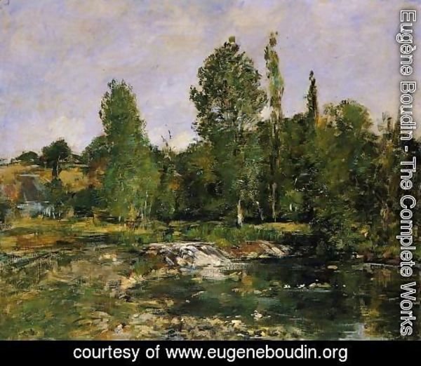 Eugène Boudin - Saint-Cenery, a Pond
