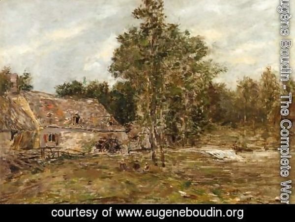 Eugène Boudin - The Mill, Saint-Cenery