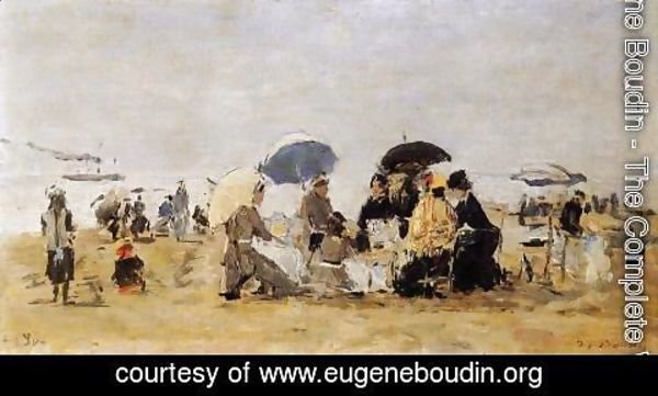 Eugène Boudin - Trouville, Beach Scene XII