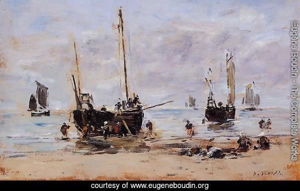 Berck, Fishermen at Low Tide