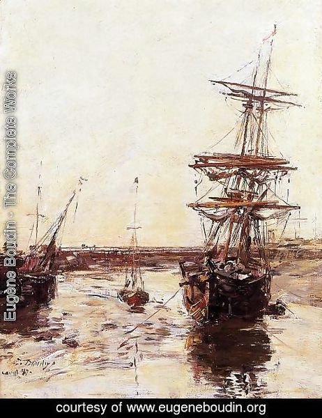 Eugène Boudin - Trouville: the Outer Harbor
