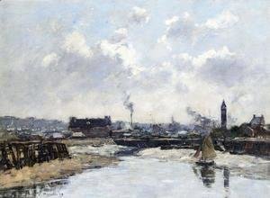 Eugène Boudin - Trouville, the Port, Low Tide, Morning