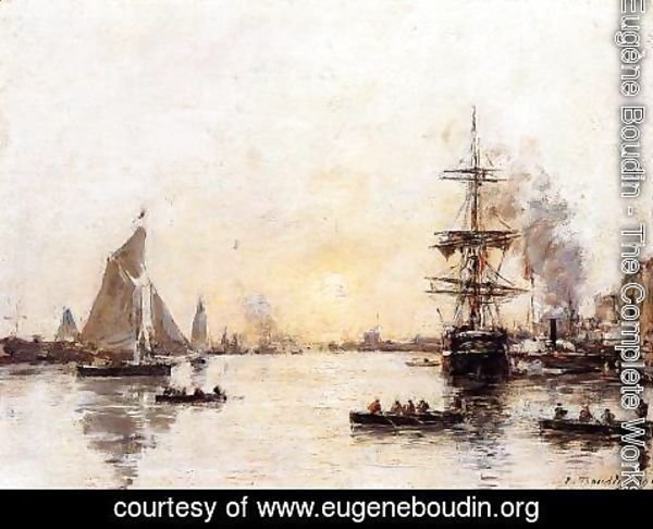 Eugène Boudin - Le Havre, the Outer Port II