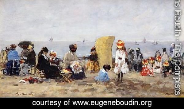 Eugène Boudin - Trouville, Beach Scene XV