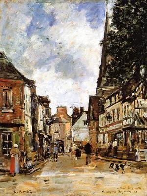 Eugène Boudin - Fervaques, a Village Street