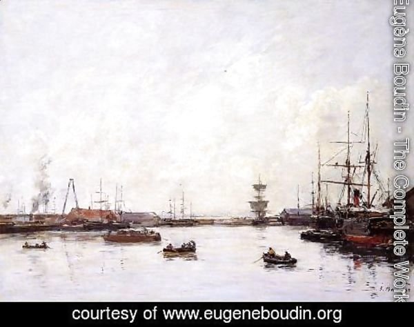 Eugène Boudin - Le Havre, Le Bassin de L'Eure I