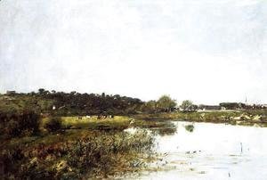 Eugène Boudin - The Banks of the Touques II